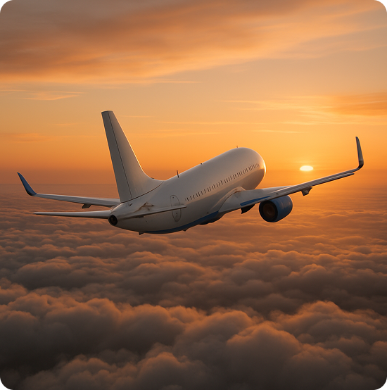 Avião sobre as núvens - Quem Somos | Kanaflex Brasil